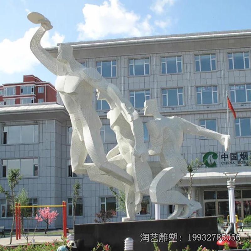 校园不锈钢抽象运动雕塑 校园不锈钢抽象运动雕塑