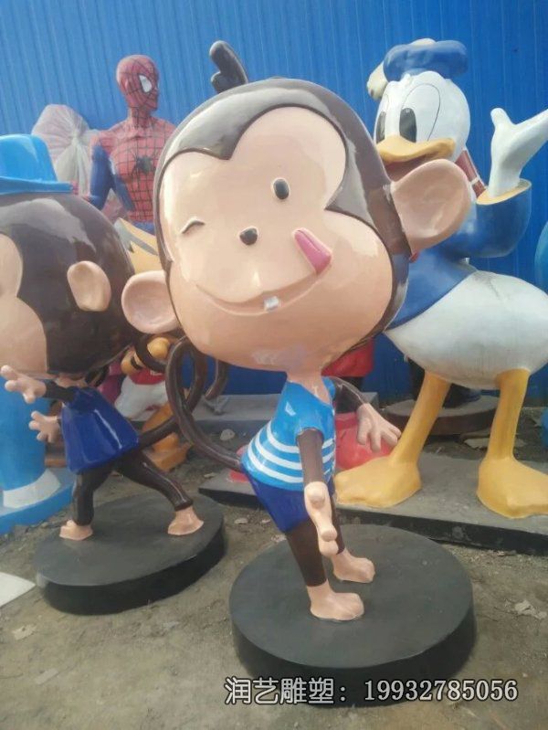 玻璃钢商场猴子雕塑 玻璃钢商场猴子雕塑