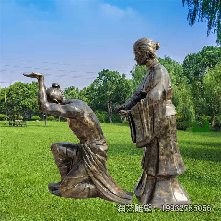 园林铜雕典故人物雕塑 园林铜雕典故人物雕塑