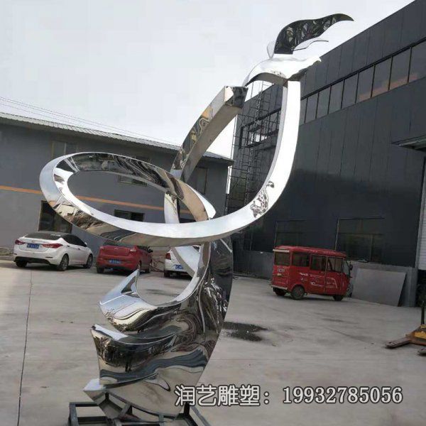 不锈钢企业螺旋雕塑 不锈钢企业螺旋雕塑