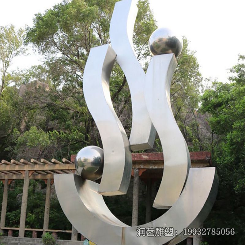 不锈钢抽象飘带雕塑 不锈钢抽象飘带雕塑