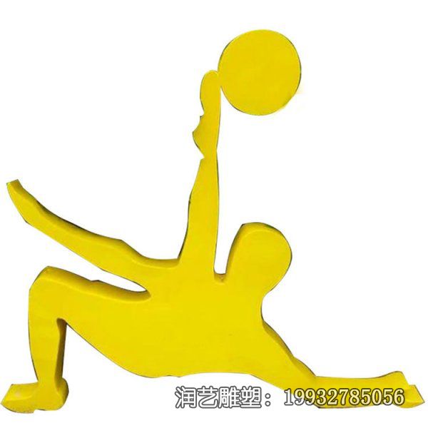 不锈钢校园踢球雕塑 不锈钢校园踢球雕塑