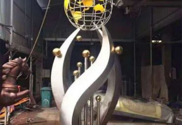 不锈钢公园地球雕塑