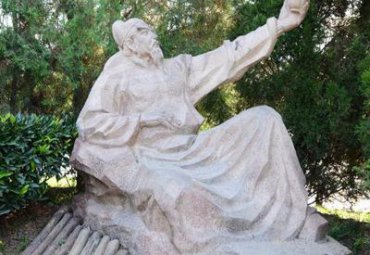 石雕公园李白雕塑