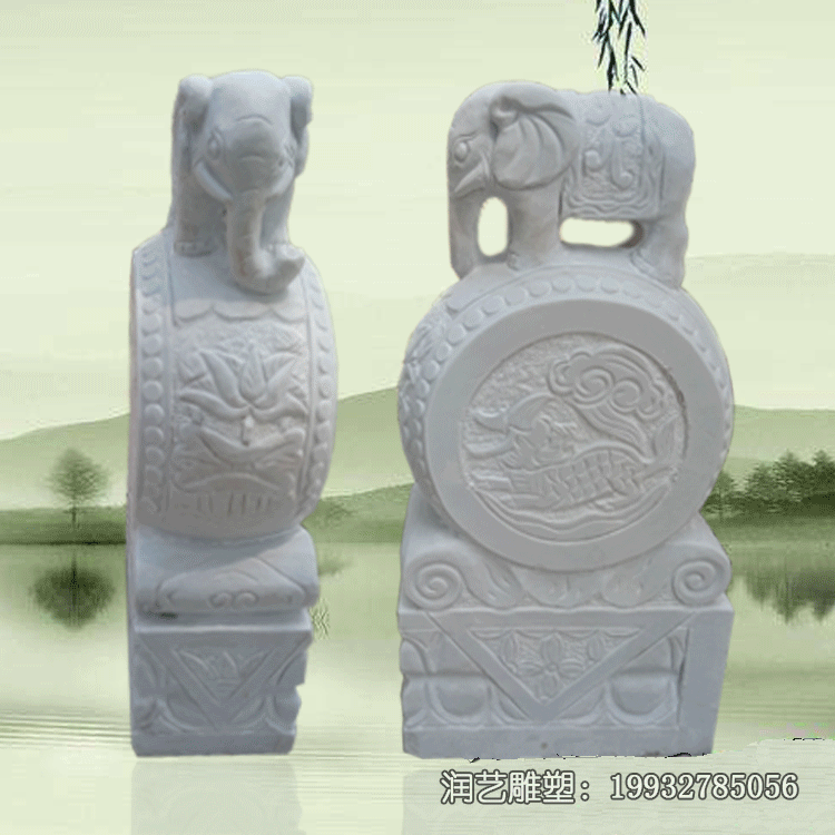 石雕门墩景观雕塑 石雕门墩景观雕塑