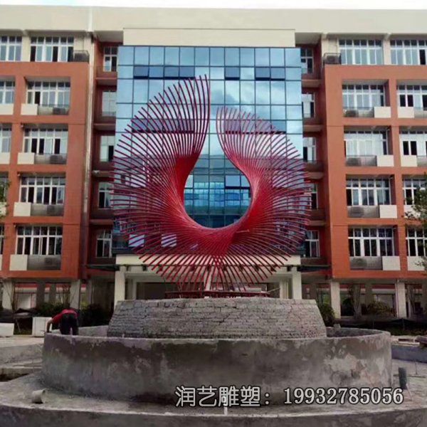 小区不锈钢景观线条雕塑 小区不锈钢景观线条雕塑