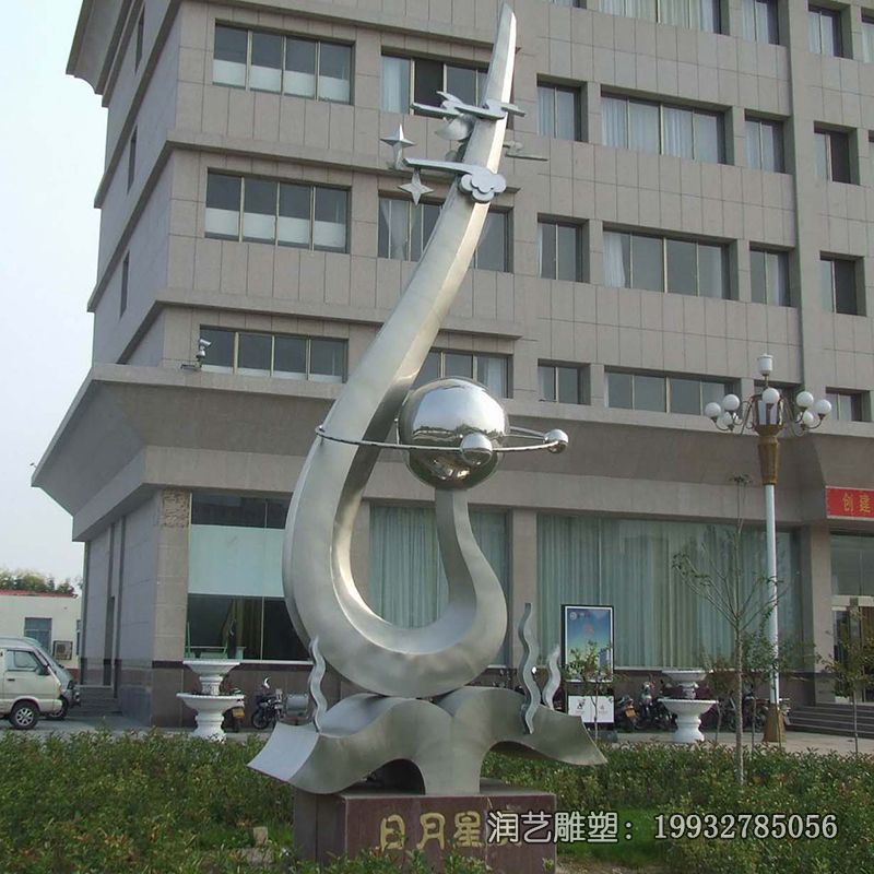不锈钢企业祥云雕塑 不锈钢企业祥云雕塑