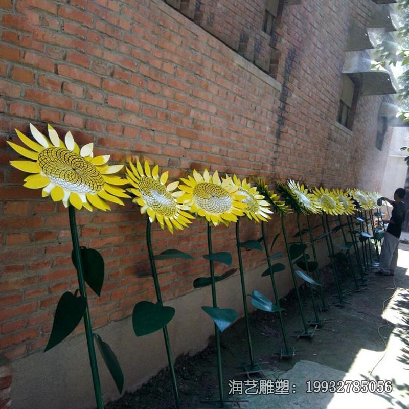 园林不锈钢向日葵雕塑 园林不锈钢向日葵雕塑