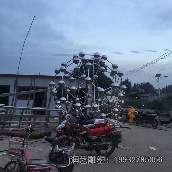 户外不锈钢原子球雕塑 户外不锈钢原子球雕塑
