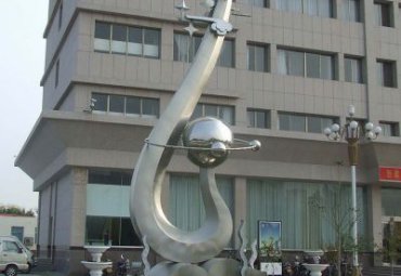 不锈钢企业祥云雕塑