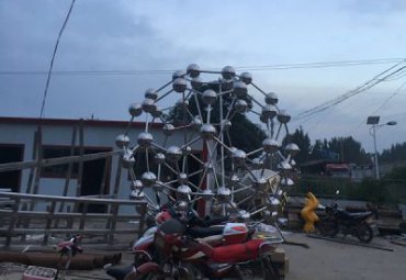 户外不锈钢原子球雕塑