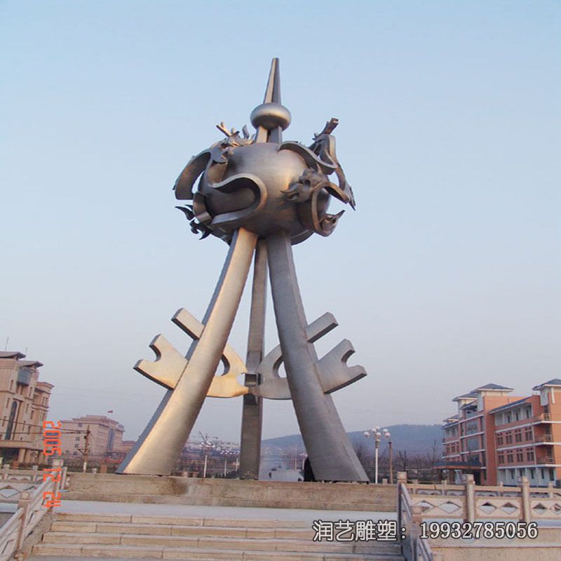 广场不锈钢抽象鼎雕塑 广场不锈钢抽象鼎雕塑
