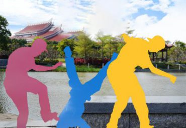 公园不锈钢抽象滑板雕塑