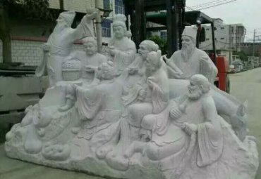 石雕八仙人物雕塑