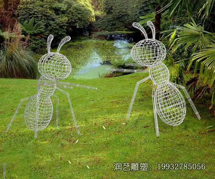 不锈钢公园蚂蚁动物雕塑 不锈钢公园蚂蚁动物雕塑