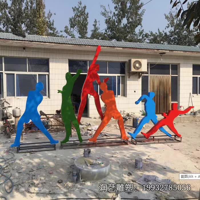 抽象不锈钢运动人物雕塑 抽象不锈钢运动人物雕塑