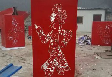 不锈钢广场皮影戏景观雕塑