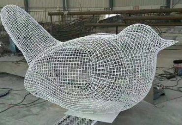 不锈钢广场镂空鸟雕塑