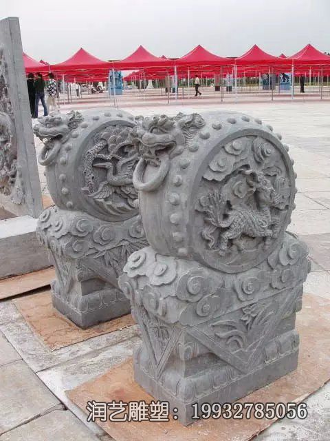 景观门墩石雕雕塑 景观门墩石雕雕塑
