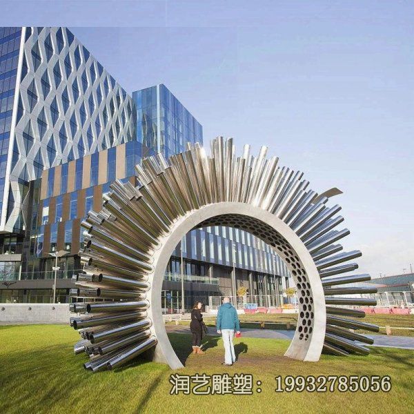 不锈钢草坪拱门雕塑 不锈钢草坪拱门雕塑