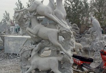 石雕动物鹿雕塑