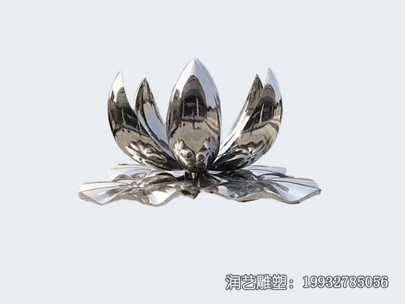 广场不锈钢荷花景观雕塑 广场不锈钢荷花景观雕塑