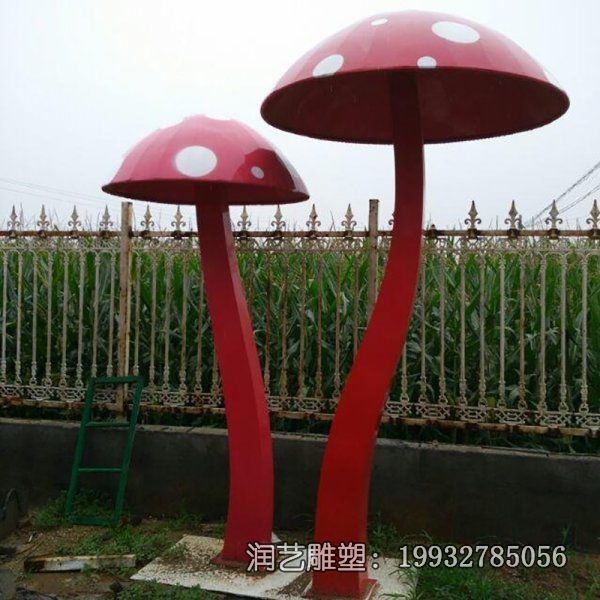 公园不锈钢蘑菇景观雕塑 公园不锈钢蘑菇景观雕塑