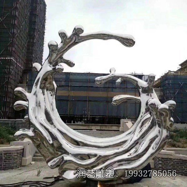 城市不锈钢海浪景观雕塑 城市不锈钢海浪景观雕塑