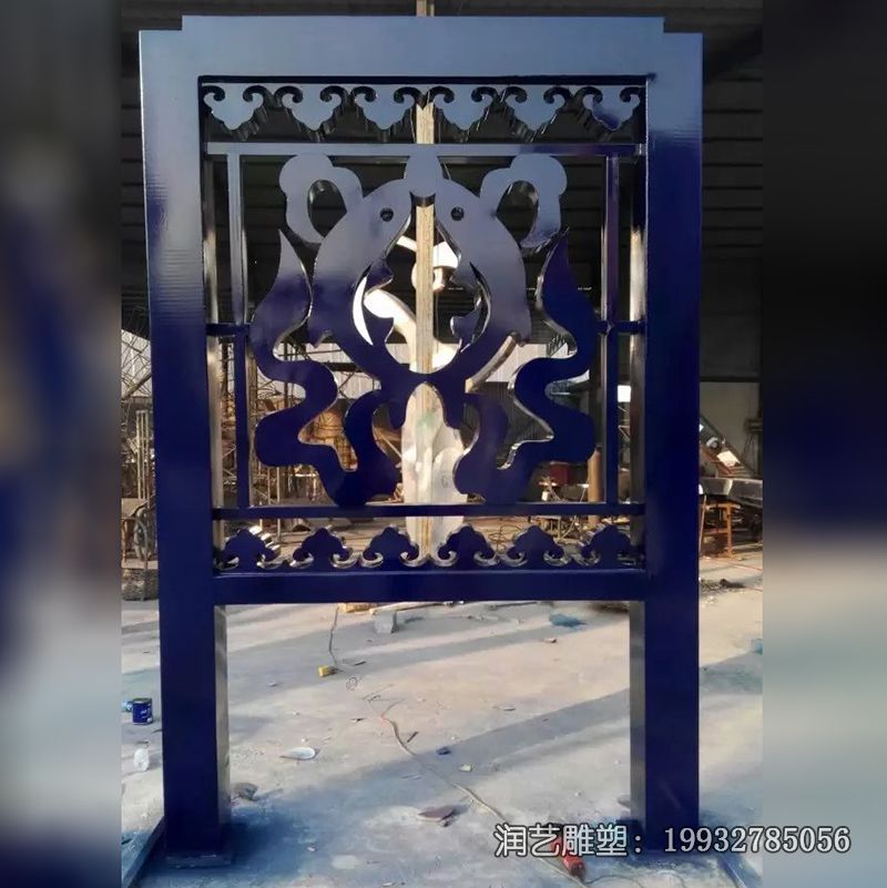不锈钢抽象宣传栏景观雕塑 不锈钢抽象宣传栏景观雕塑