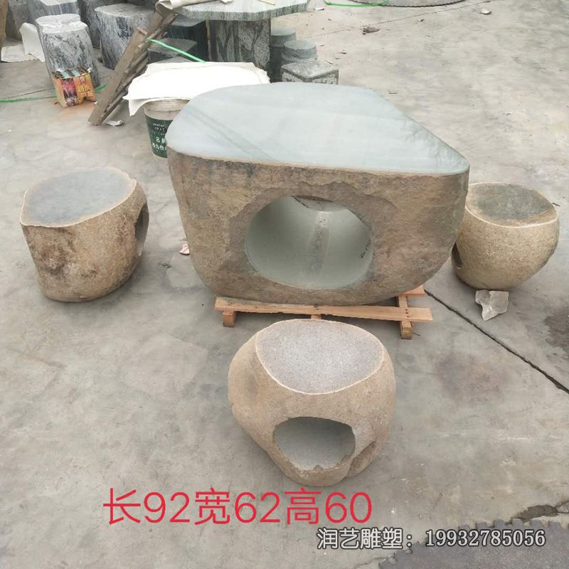 石雕桌凳庭院雕塑 石雕桌凳庭院雕塑