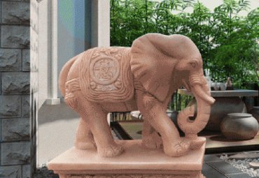 公园石雕大象雕塑