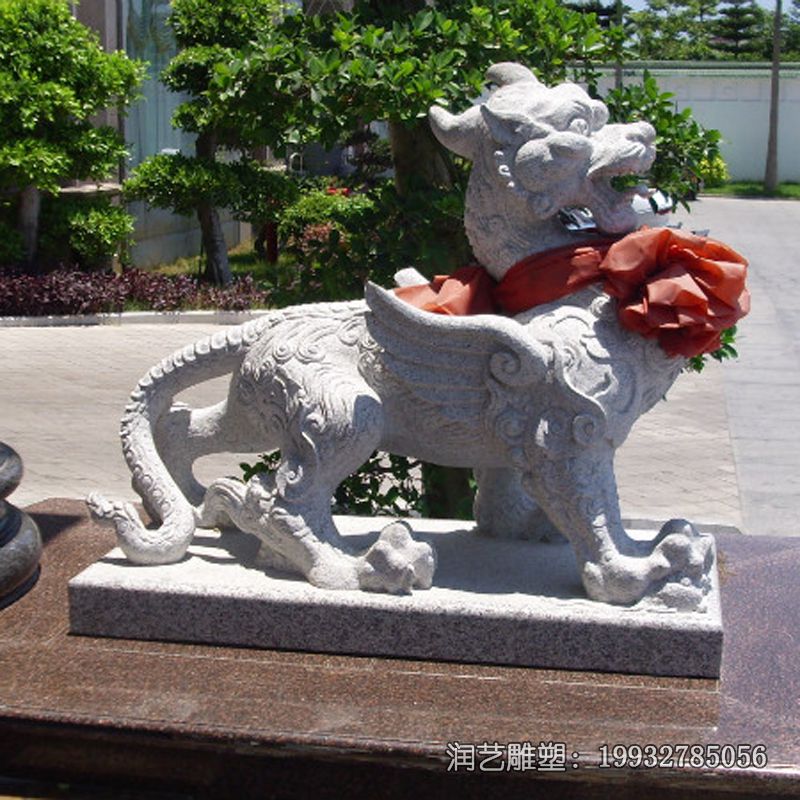 石雕独角兽动物雕塑 石雕独角兽动物雕塑