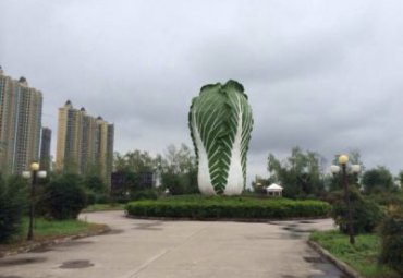 小区玻璃钢白菜景观雕塑