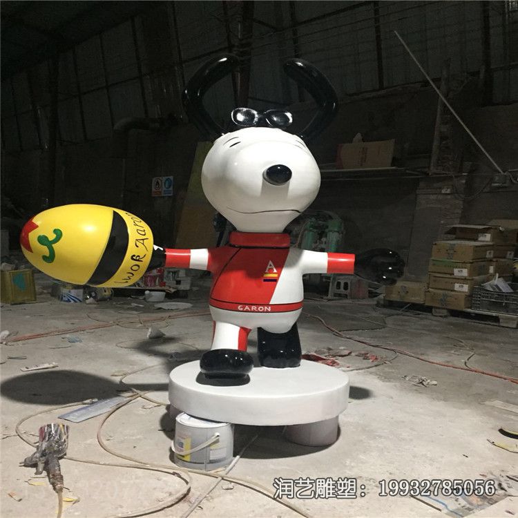 商场玻璃钢卡通狗动物雕塑 商场玻璃钢卡通狗动物雕塑