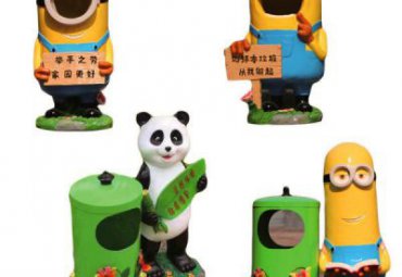 园林玻璃钢垃圾桶雕塑