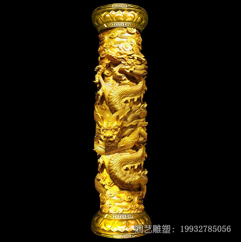 龙柱景观铜雕雕塑 龙柱景观铜雕雕塑