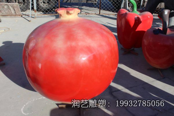 景观玻璃钢广场石榴雕塑 景观玻璃钢广场石榴雕塑