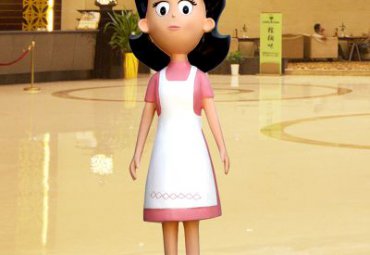 商场玻璃钢围裙妈妈雕塑