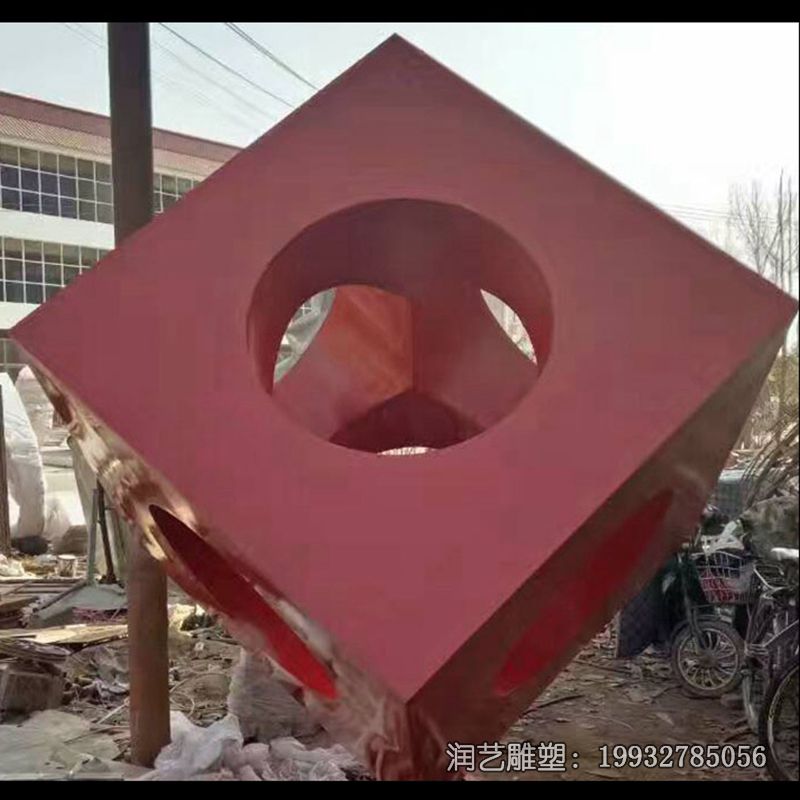 不锈钢景观城市魔方雕塑 不锈钢景观城市魔方雕塑
