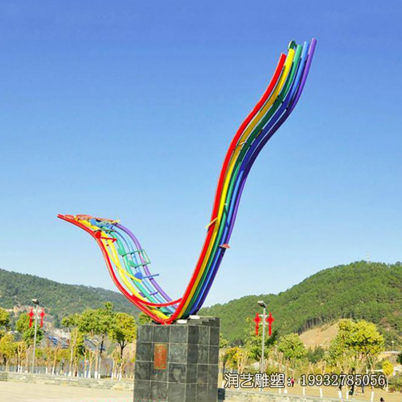 景区不锈钢景观彩虹雕塑 景区不锈钢景观彩虹雕塑
