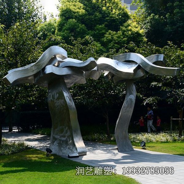 公园不锈钢拱门景观雕塑 公园不锈钢拱门景观雕塑