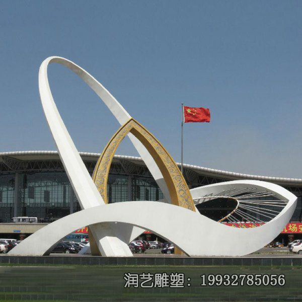 草坪景观不锈钢抽象雕塑 草坪景观不锈钢抽象雕塑