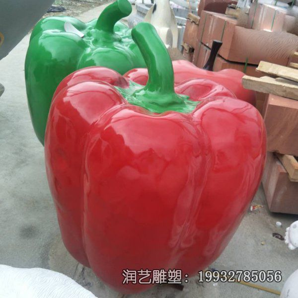 街道玻璃钢青椒景观雕塑 街道玻璃钢青椒景观雕塑
