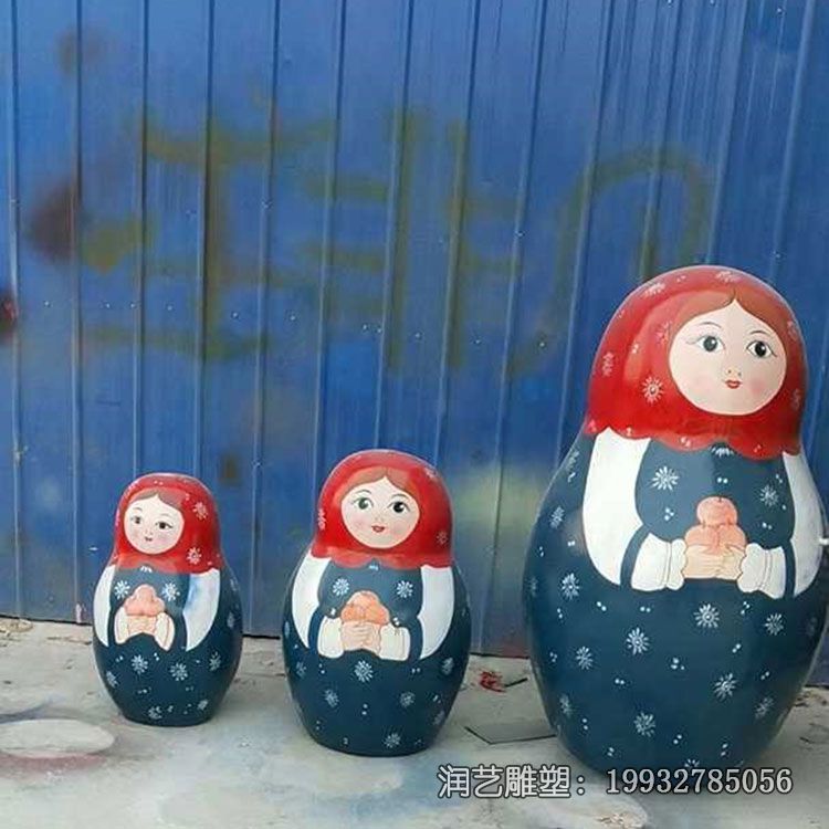 景区玻璃钢套娃雕塑 景区玻璃钢套娃雕塑