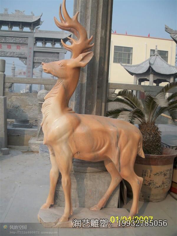 石雕动物鹿雕塑 石雕动物鹿雕塑
