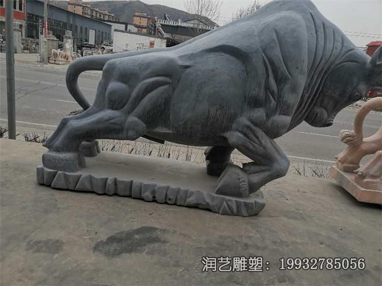石雕动物牛雕塑 石雕动物牛雕塑