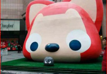 卡通玻璃钢城市阿狸雕塑
