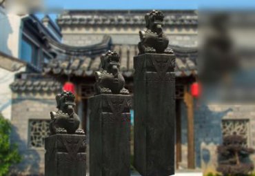 石雕拴马桩雕塑