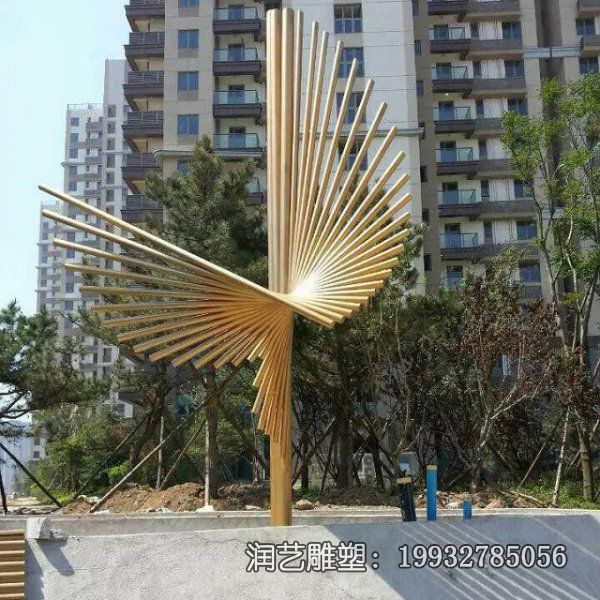小区不锈钢景观线条雕塑 小区不锈钢景观线条雕塑