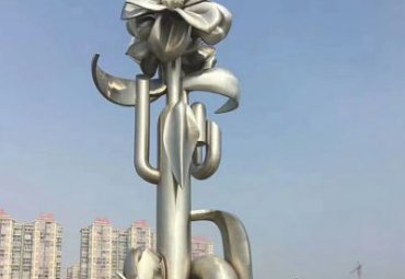 广场不锈钢紫荆花景观雕塑